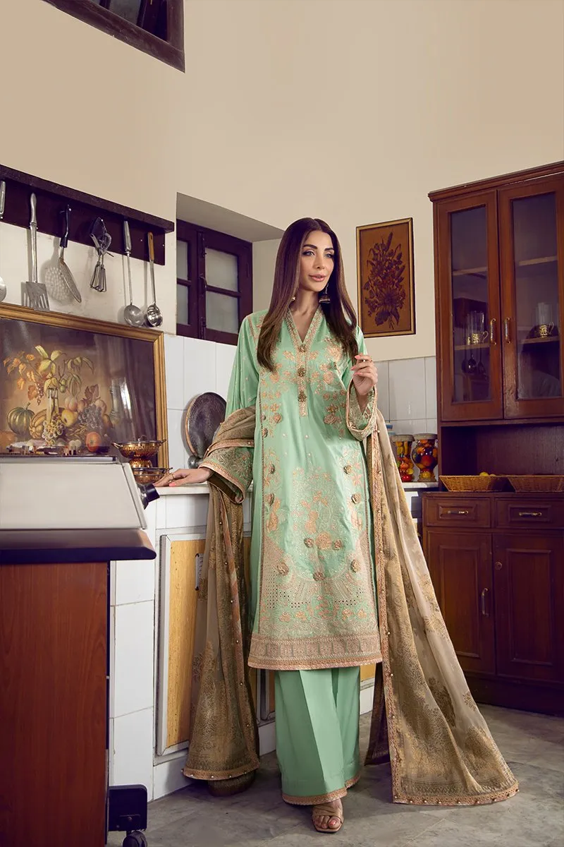 Fahad Hussayn Unstitched 3 Piece Premium Eid Collection'2021-FHPL-12-Andhaara