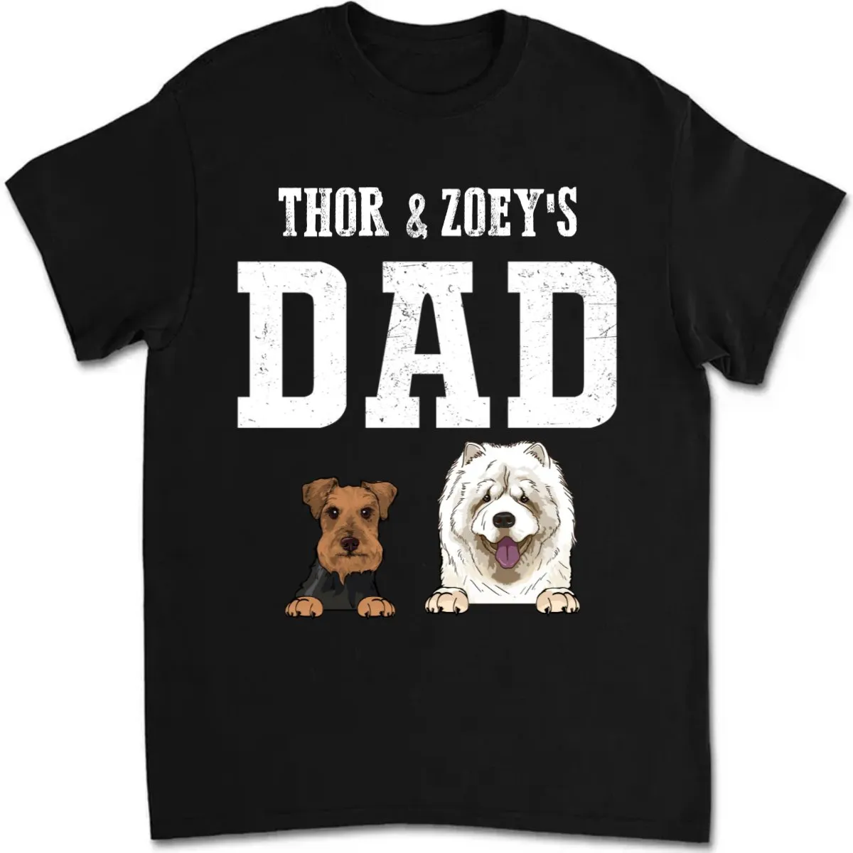 Father's Day - Dog Dad- Personalized T-shirt