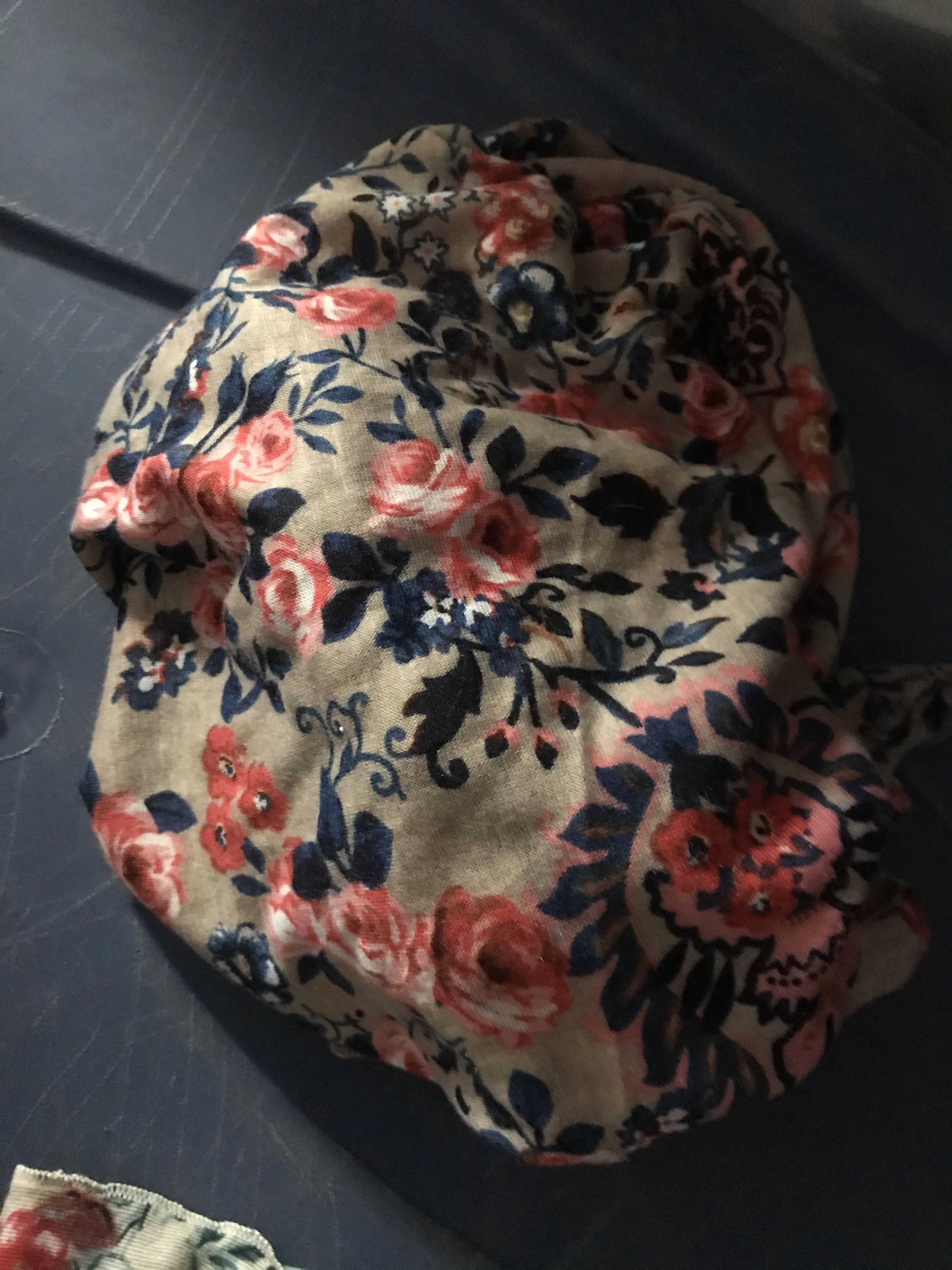 Floral Headscarf Tie Back Hat Pre Tied Bandana Hijab Tichel Hair Wrap