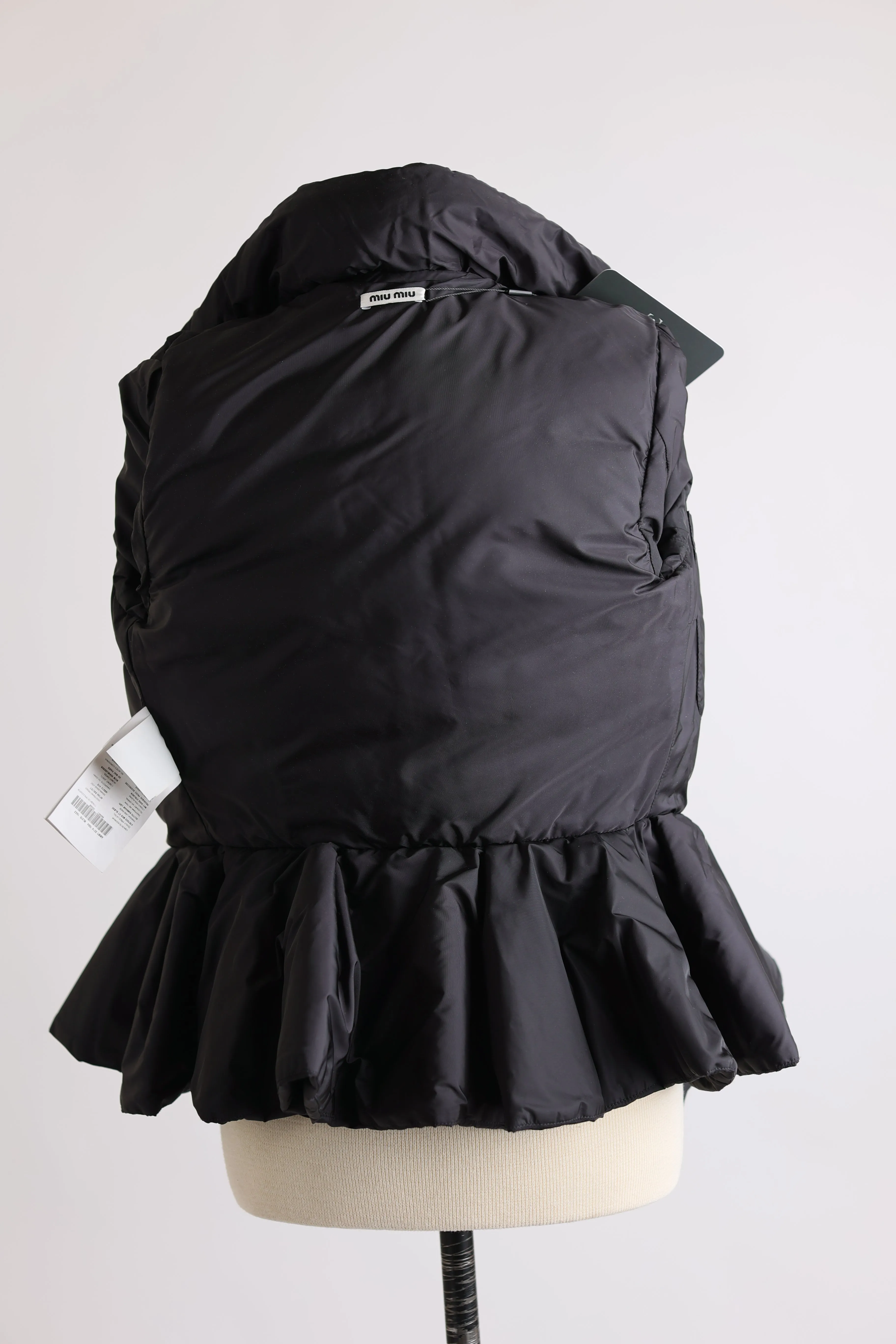 Flounce Hem Down Puffer Jacket