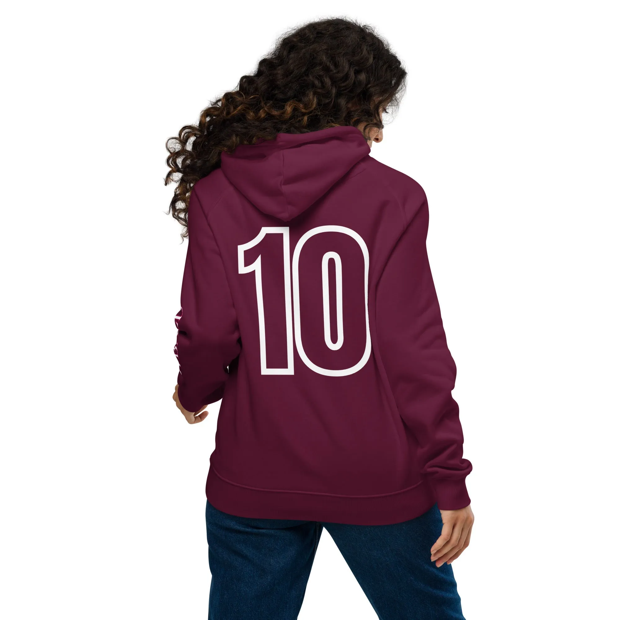 Football lovers unisex eco raglan hoodie