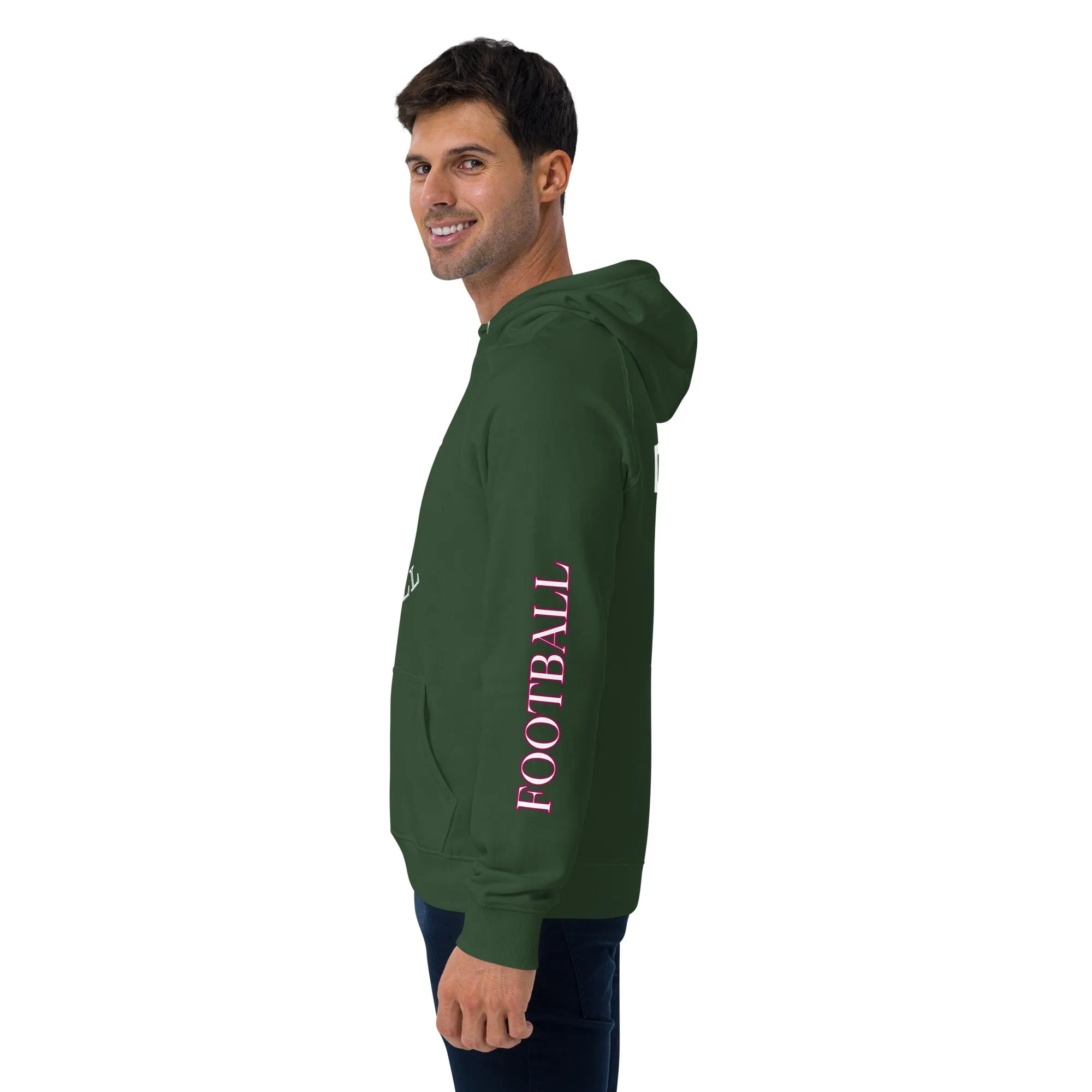 Football lovers unisex eco raglan hoodie