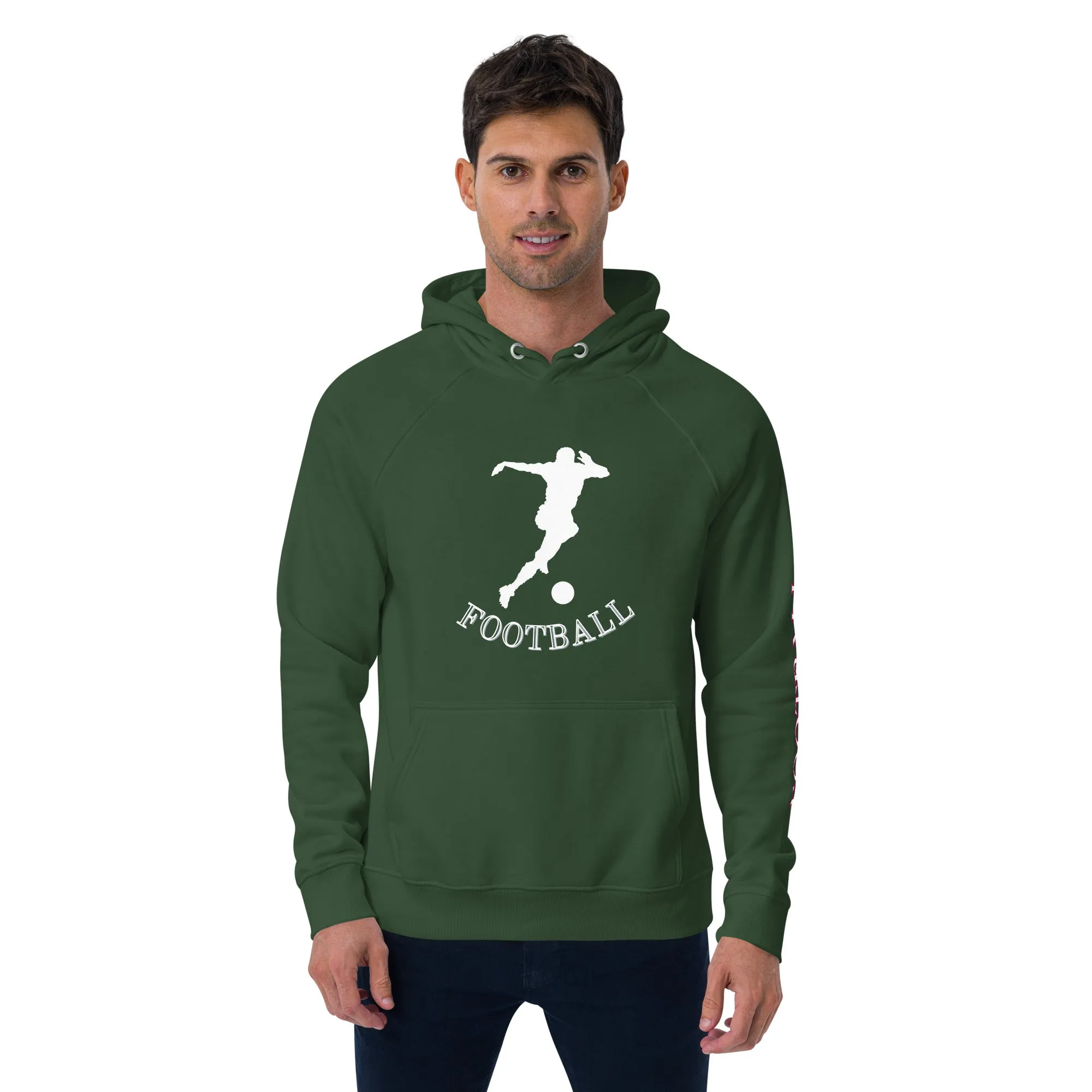 Football lovers unisex eco raglan hoodie