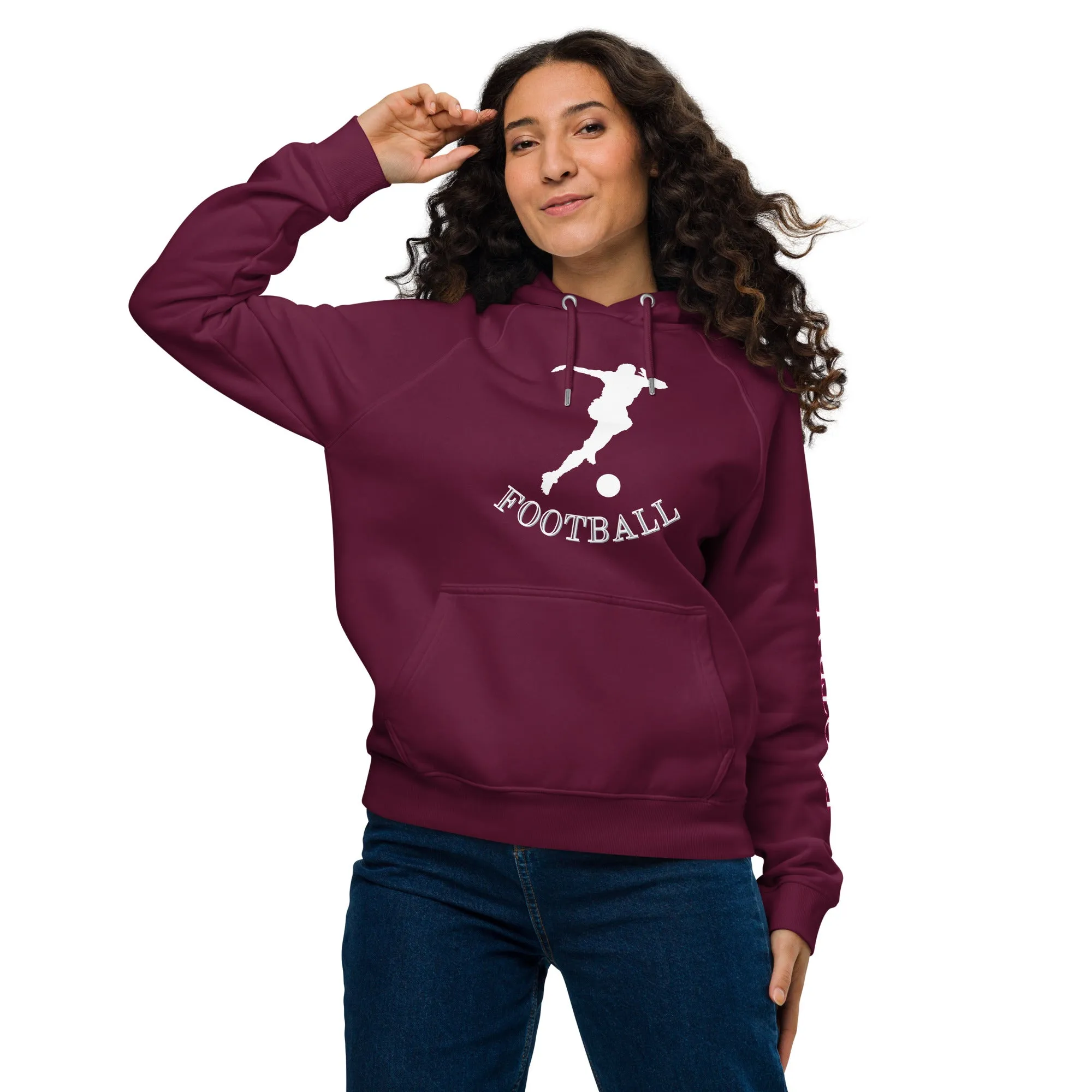 Football lovers unisex eco raglan hoodie