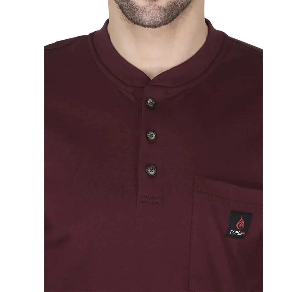 Forge FR Burgundy Henley Shirt MFHNLY-004-BURG