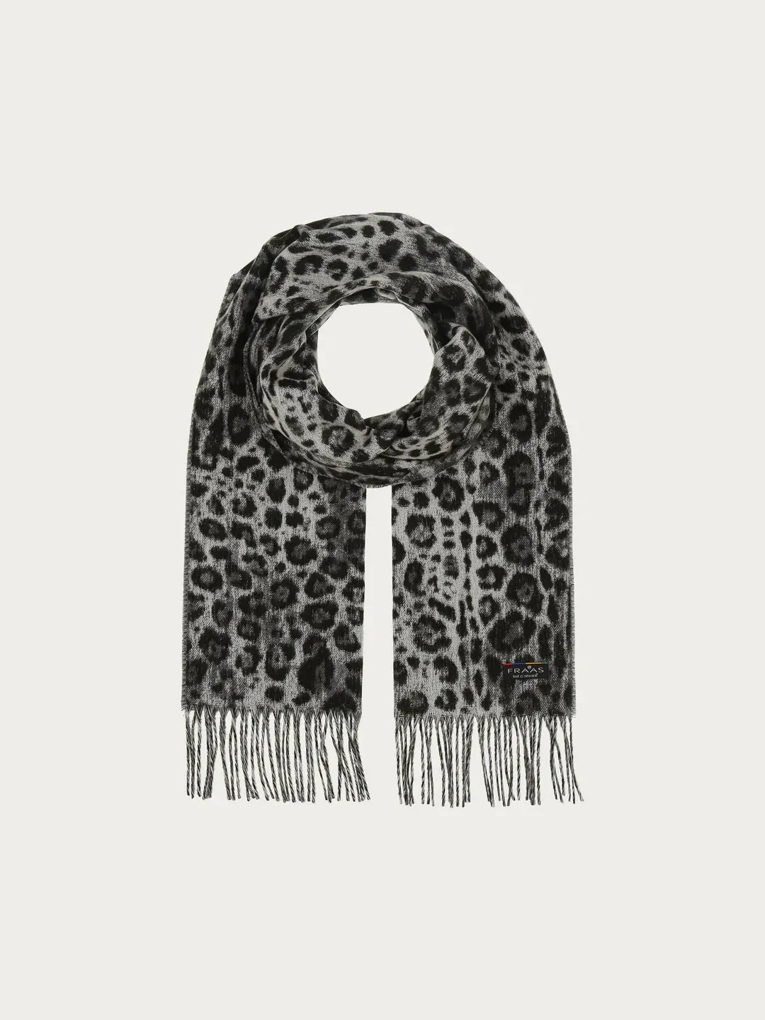 Fraas Cashmink Scarf With Leopard Design