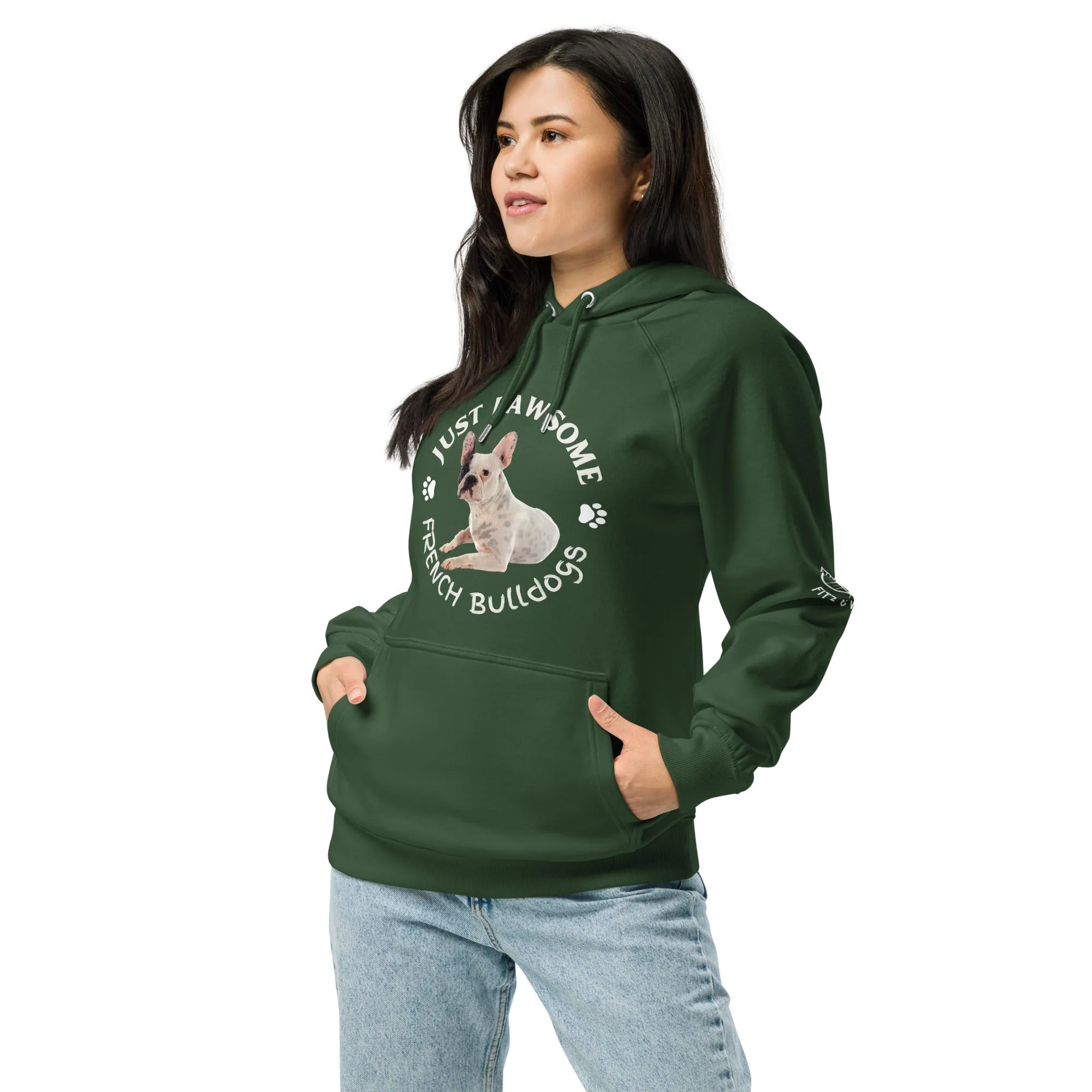 French Bulldogs, unisex raglan hoodie