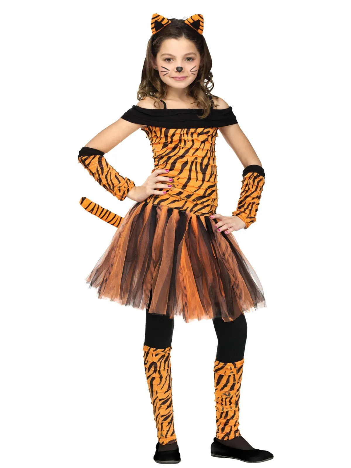 Girls Fun and Cute Tiger Halloween Costume