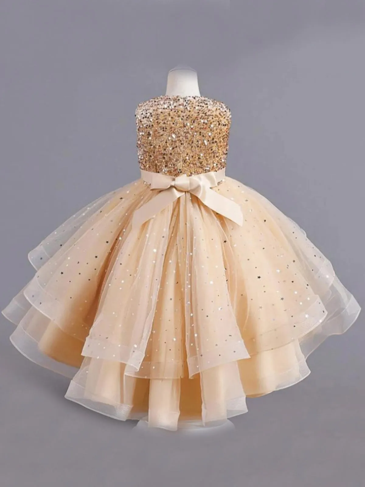 Glitter and Glam Sequined Hi-Lo Tutu Dress