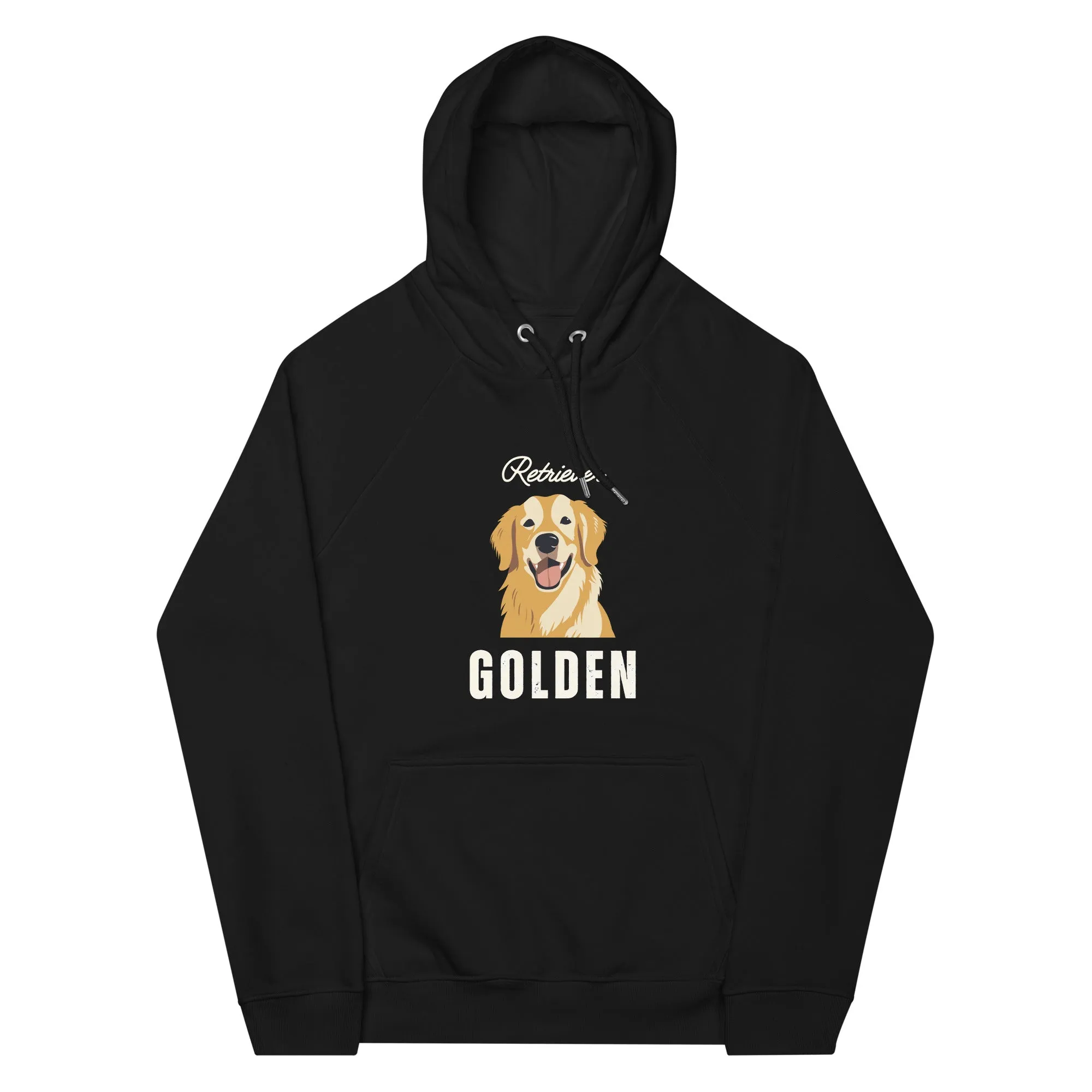 Golden Retriever, Unisex eco raglan hoodie