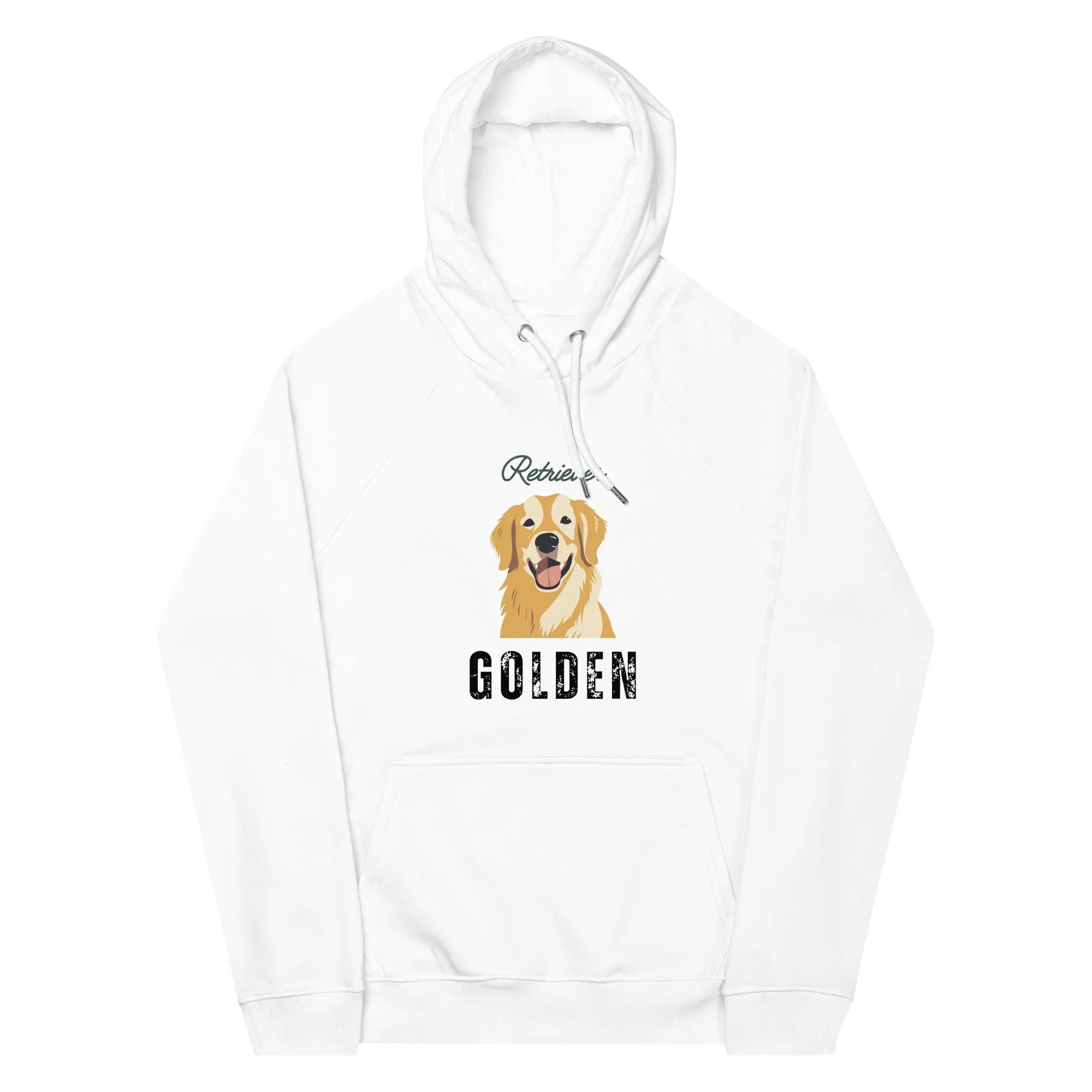 Golden Retriever, Unisex eco raglan hoodie