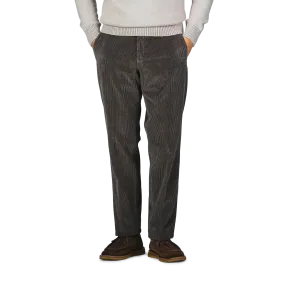 Grey Cotton Corduroy Regular Fit Chinos