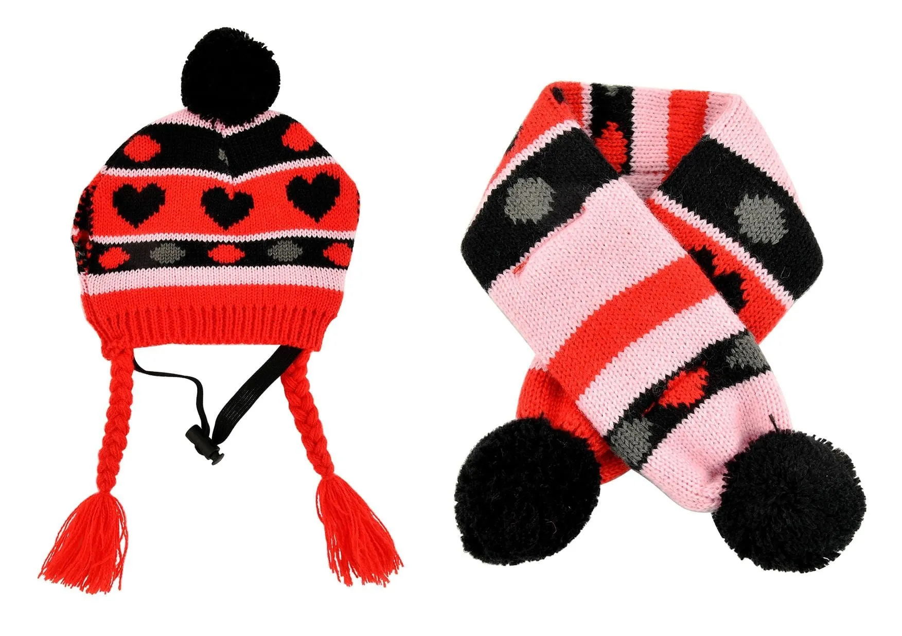 Heart Dog Hat & Scarf Combo