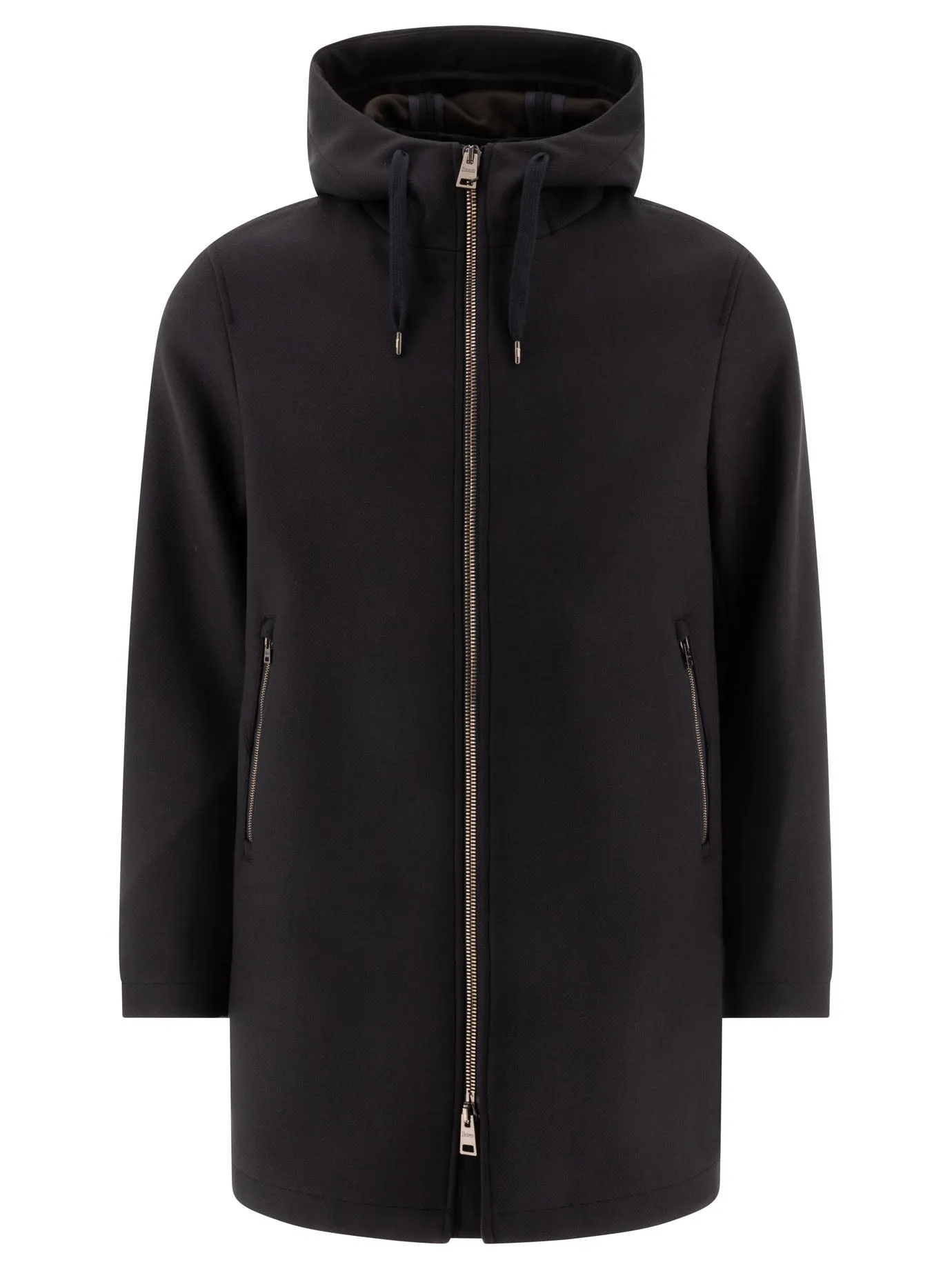 HERNO Elegant Blue Hooded Parka