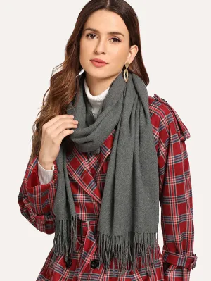 High Quality Plain Soft Wool Cashmere Scarf/Shawl