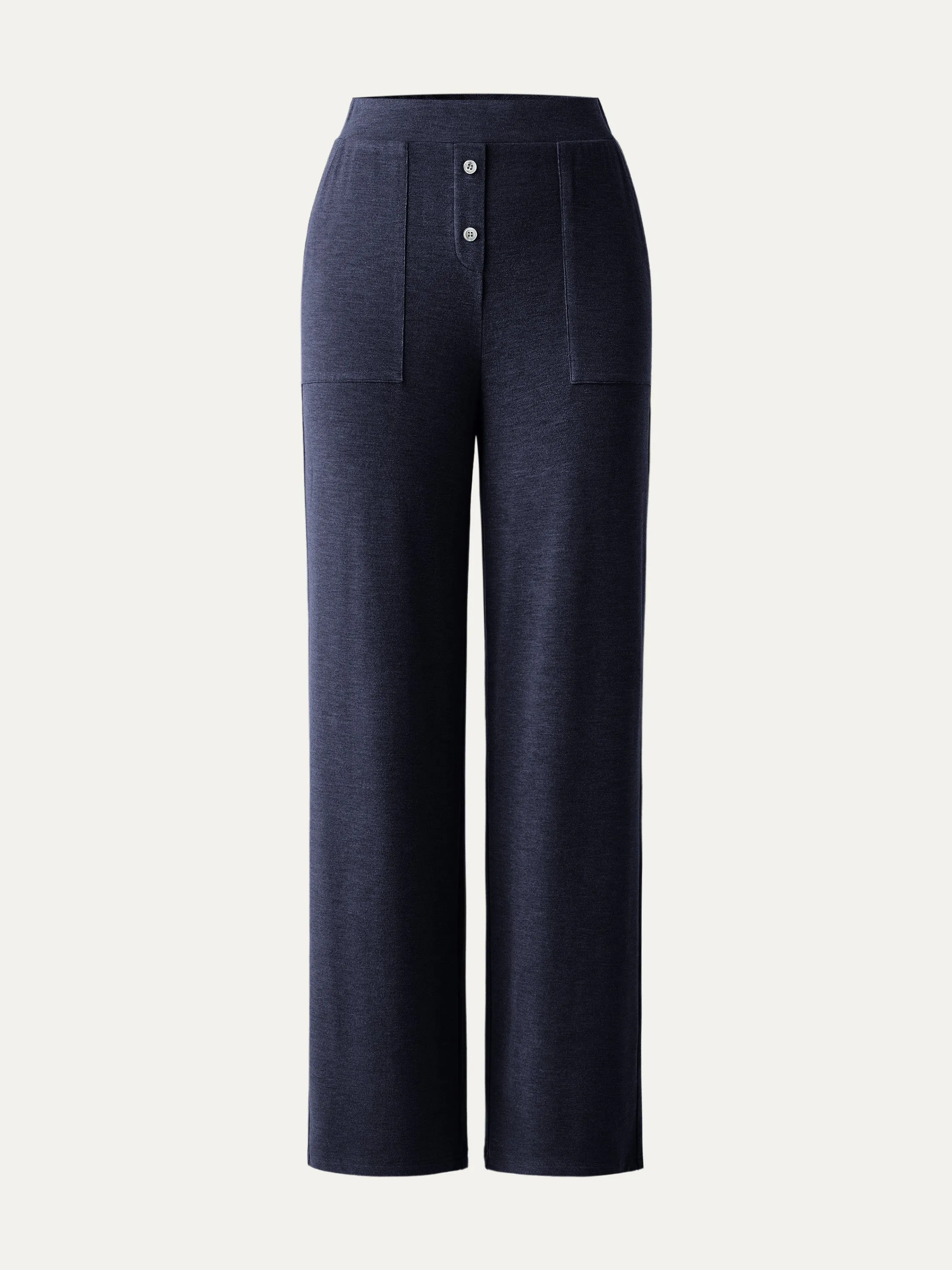 High Waisted Button Patch Pocket Pant