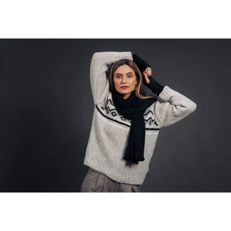 Holebrook Smögen Merino Wool Ladies Scarf - Black Melange