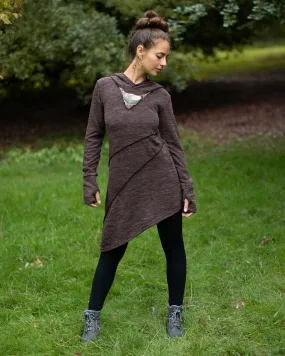 Hooded Pixie Dress Brown