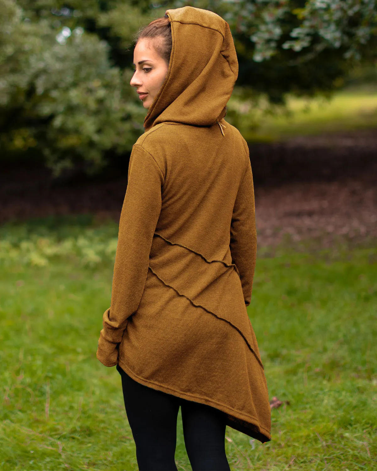 Hooded Pixie Dress Camel