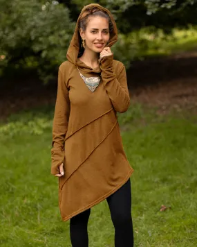 Hooded Pixie Dress Camel