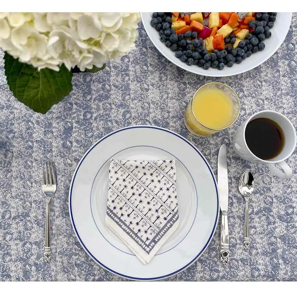 India Hicks Home Pouchette Slate Tablecloth