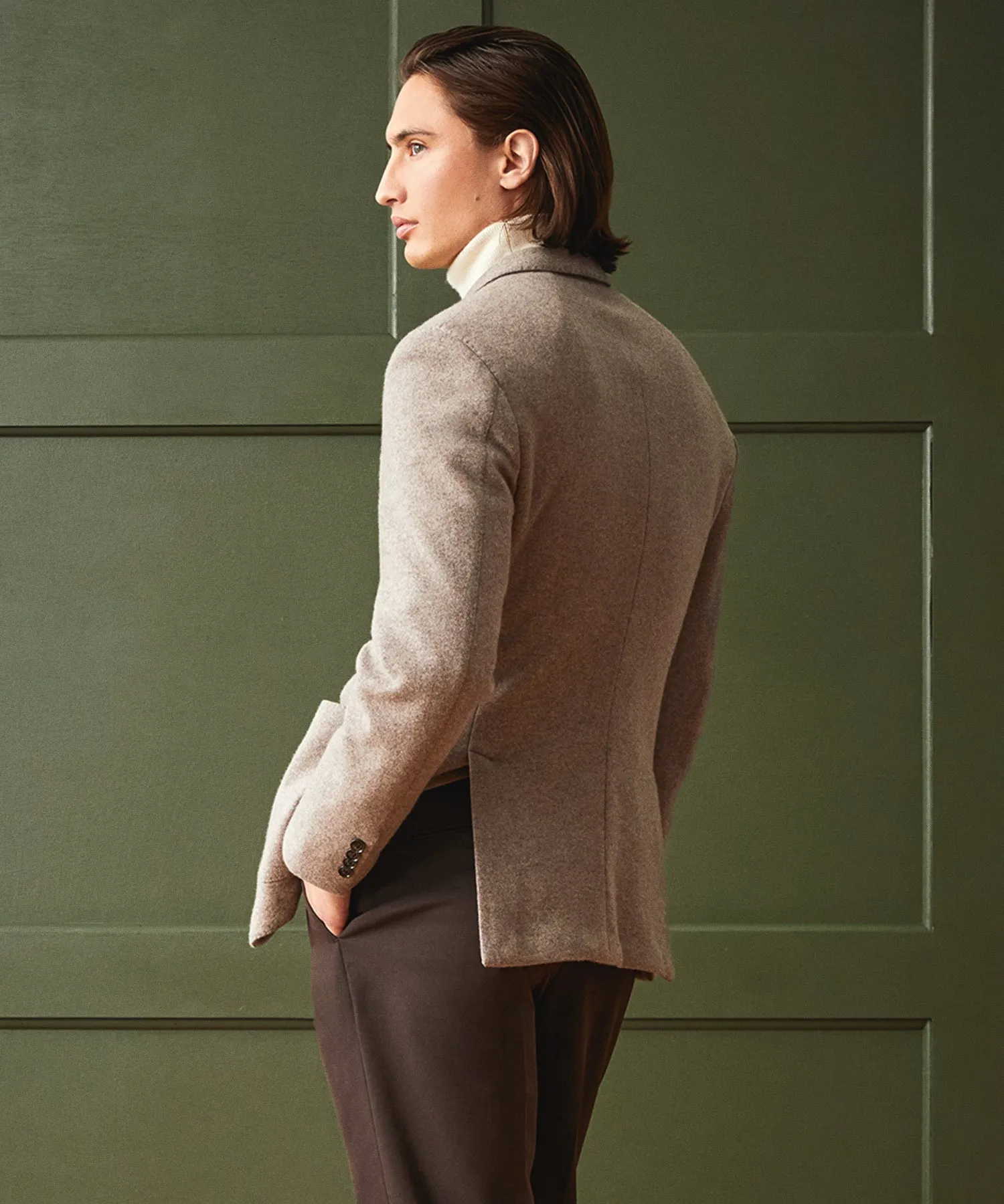 Italian Cashmere Sport Coat in Mushroom