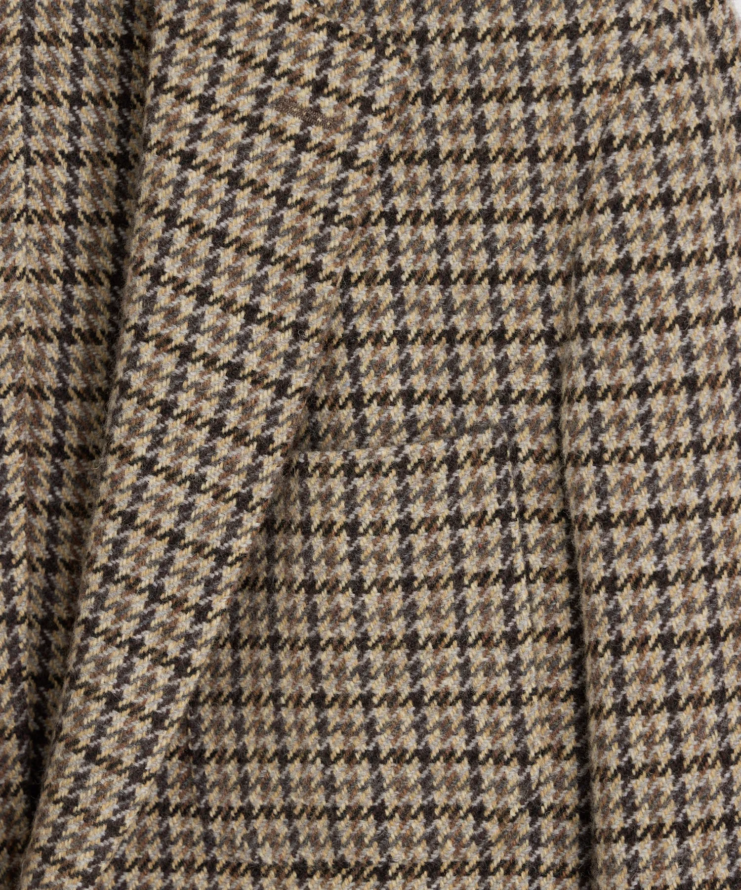 Italian Wool Sport Coat in Brown Houndstooth