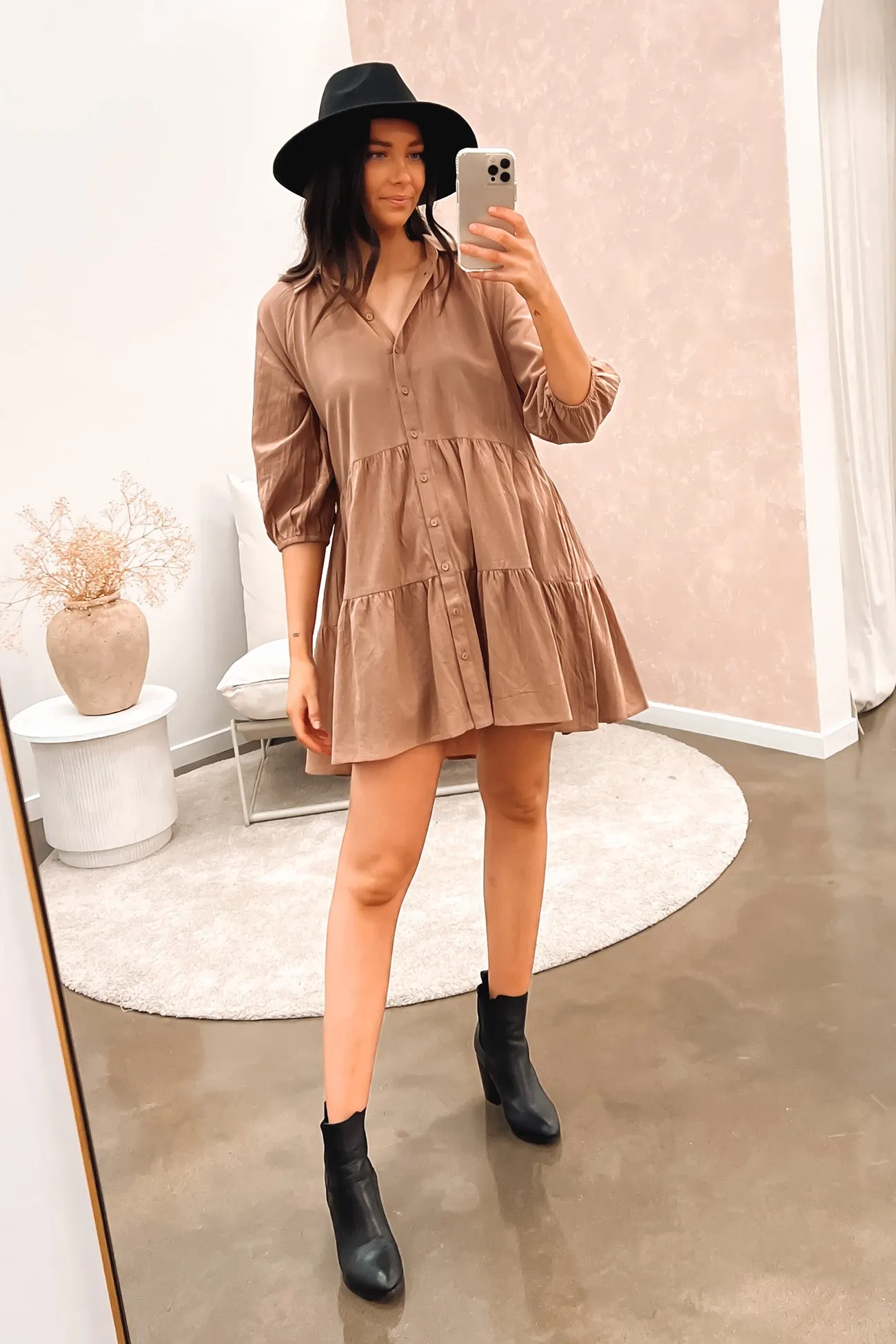 Jared Mini Dress Mocha