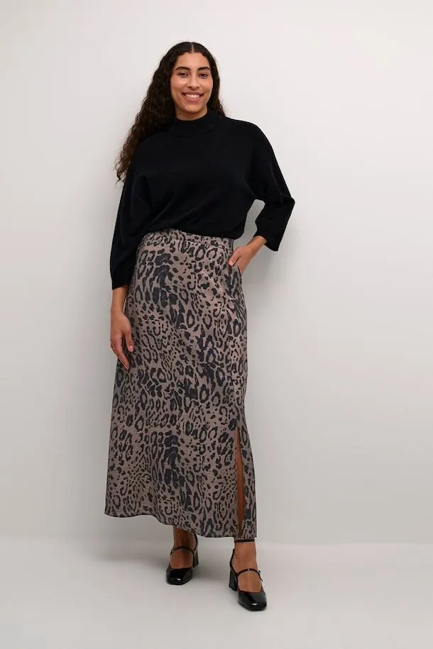 KAFFE Jemma Skirt in Major Brown/Black