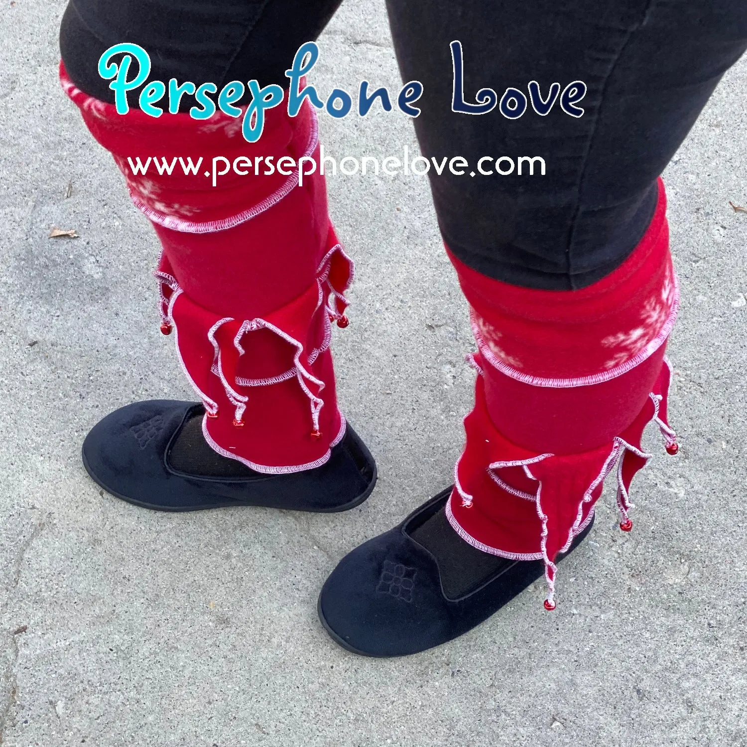 Katwise-inspired red 100% felted cashmere leg warmers-1472