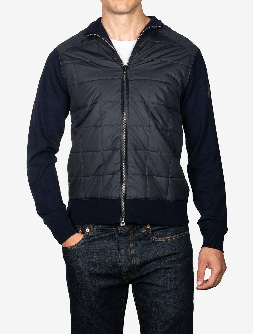 Kelbrook Zip Cardigan Washed Navy