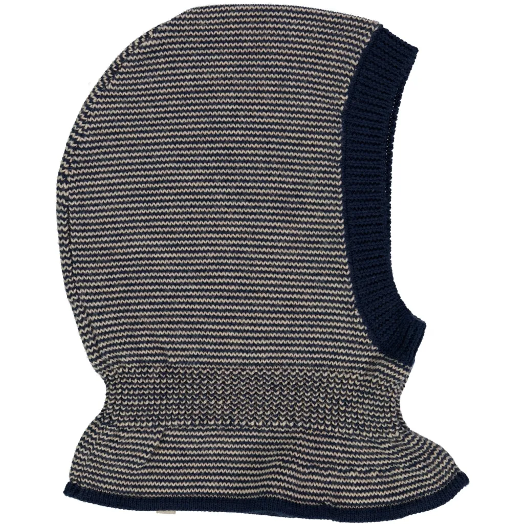 Knitted Balaclava Ello - navy stripe