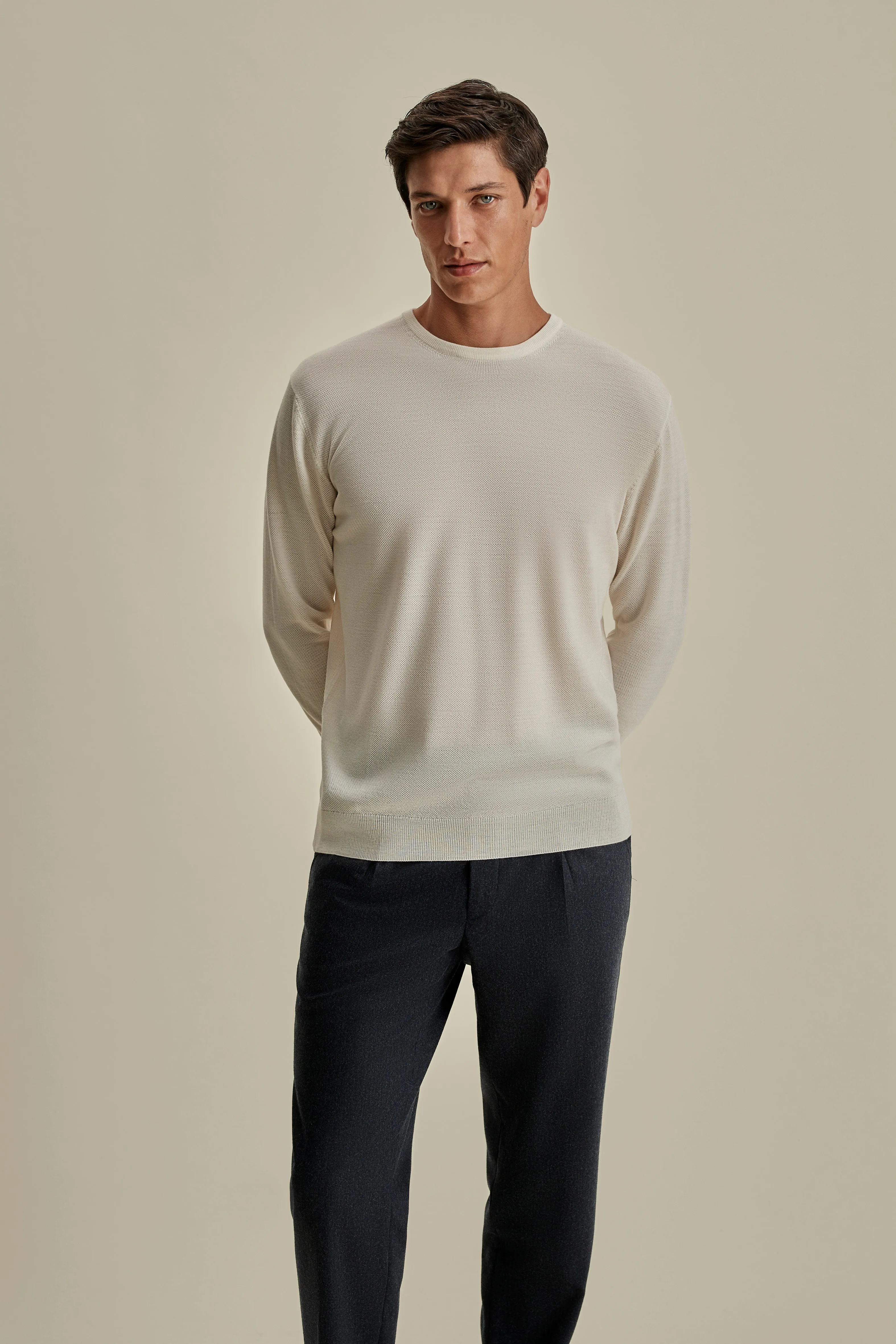 Knitted Merino Wool Long Sleeve T-Shirt