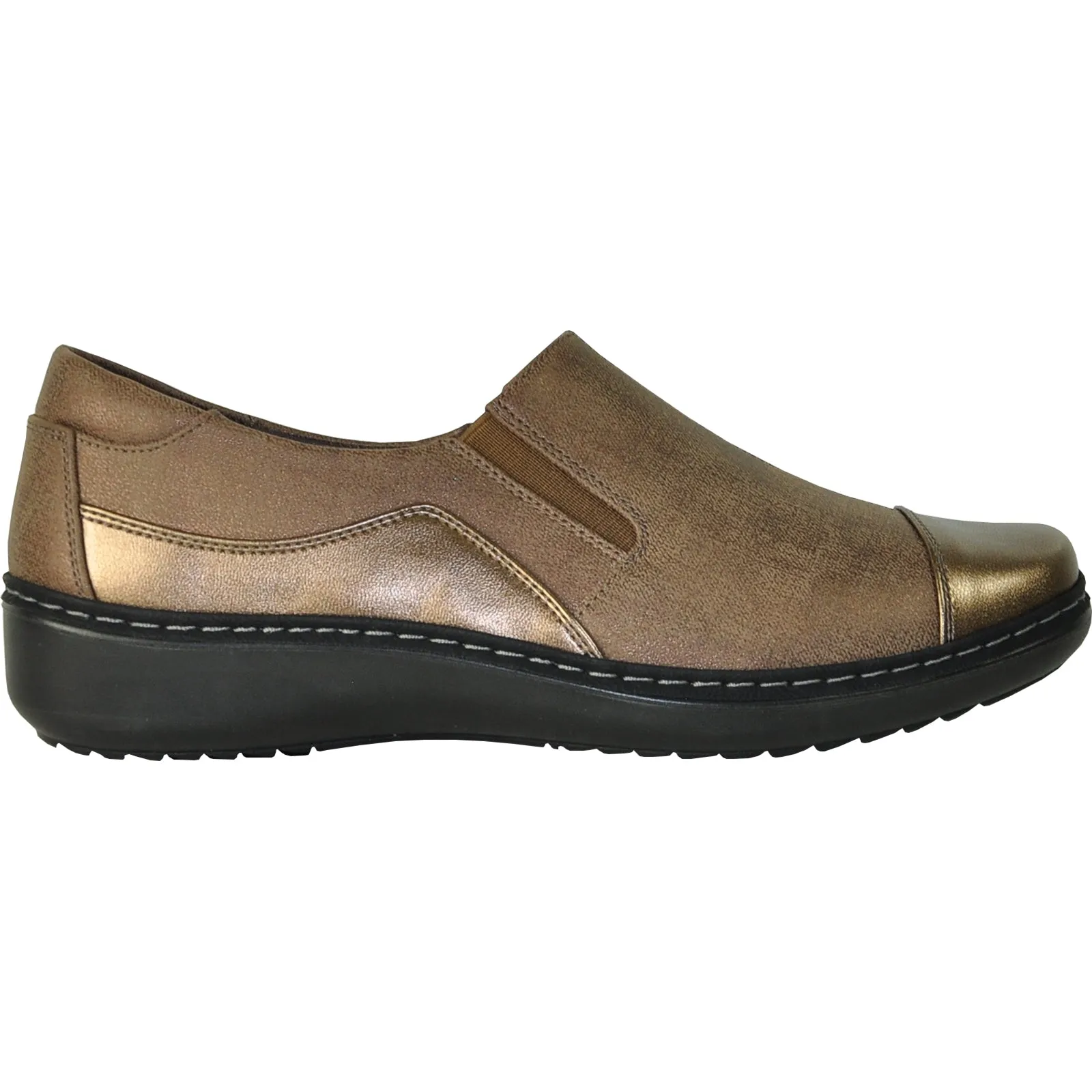 KOZI Women Comfort Casual Shoe OY9215 Wedge Shoe Bronze