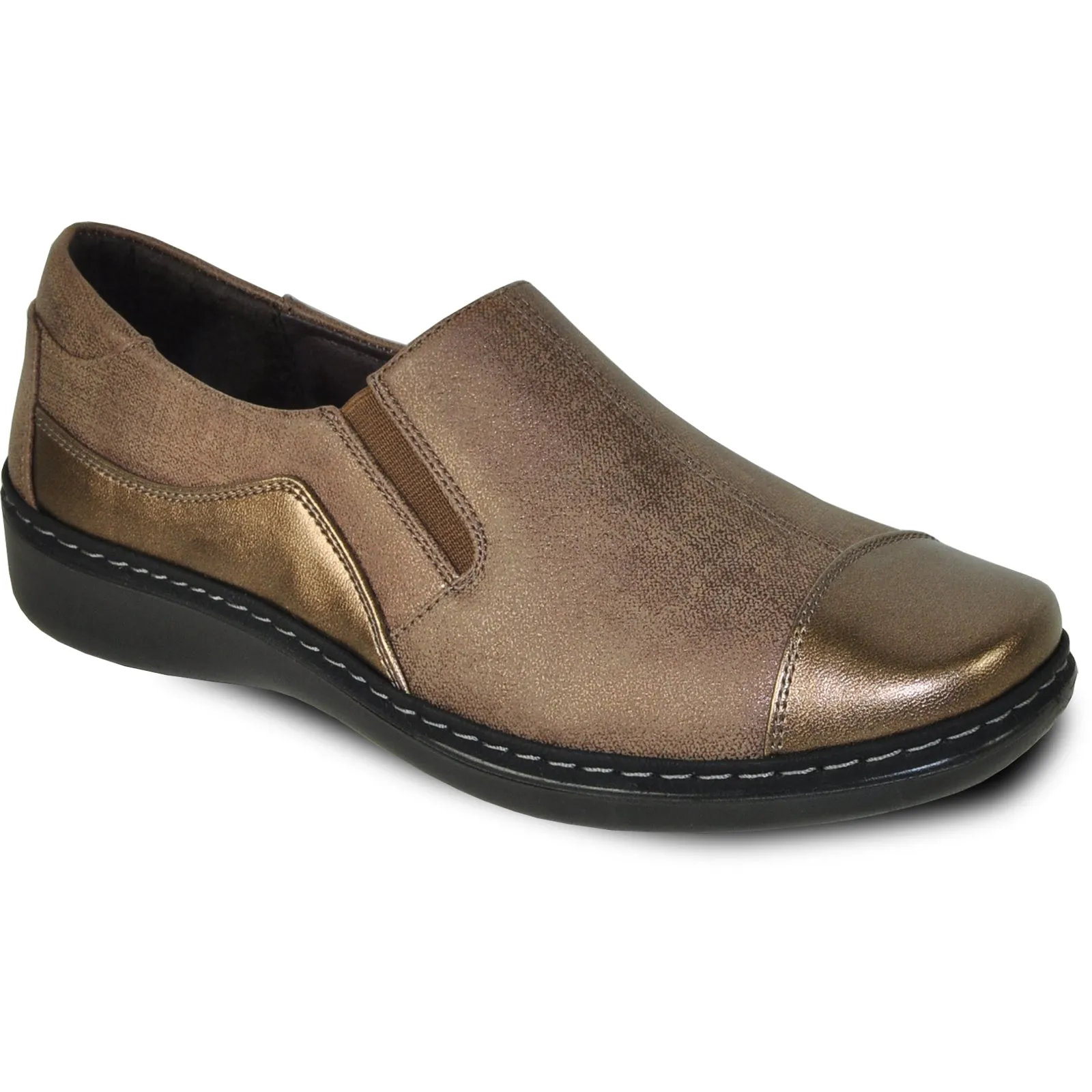 KOZI Women Comfort Casual Shoe OY9215 Wedge Shoe Bronze