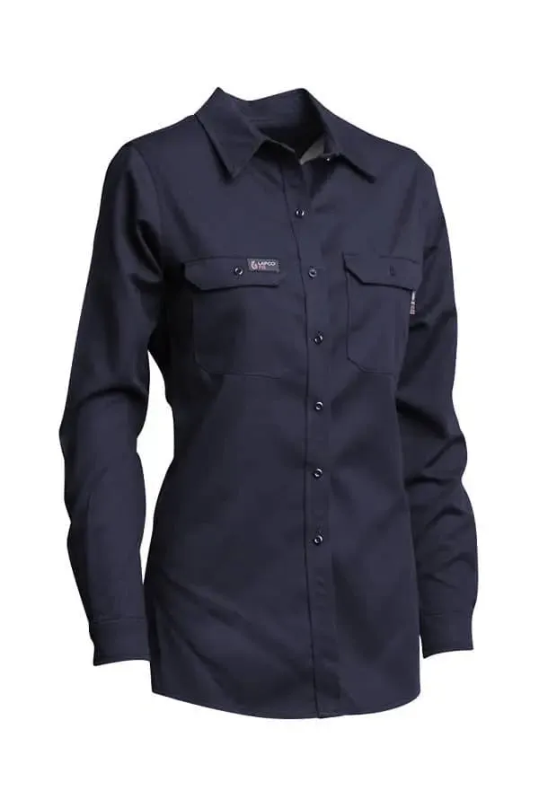 LAPCO - Ladies FR Uniform Shirt, 7oz. Westex® UltraSoft AC, Navy