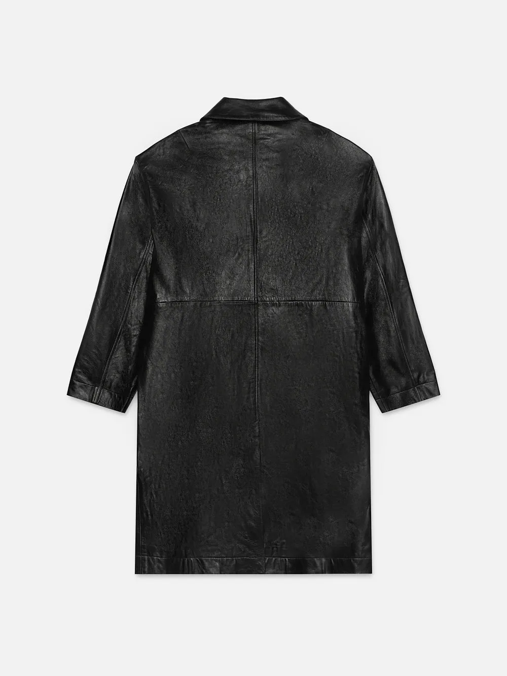 Leather Parka -- Black