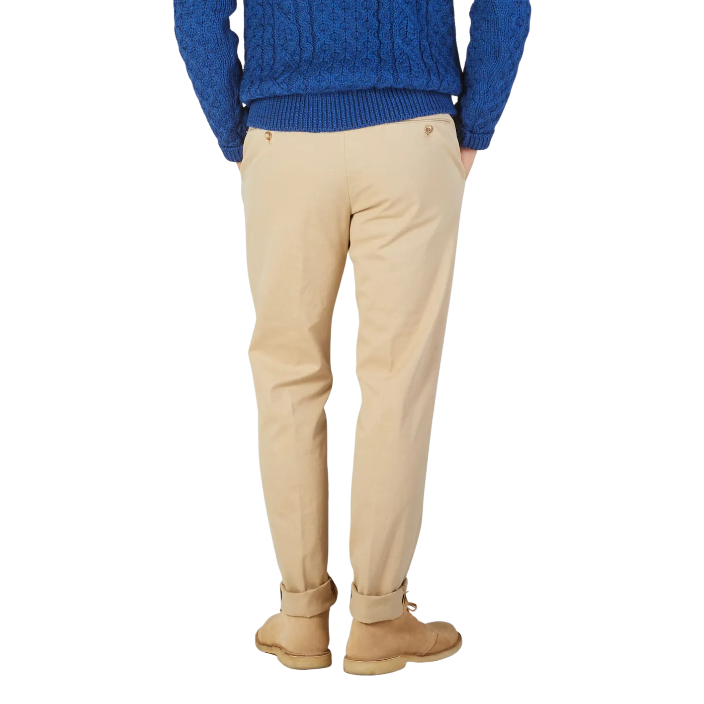 Light Beige Cotton Stretch Comfort Chinos