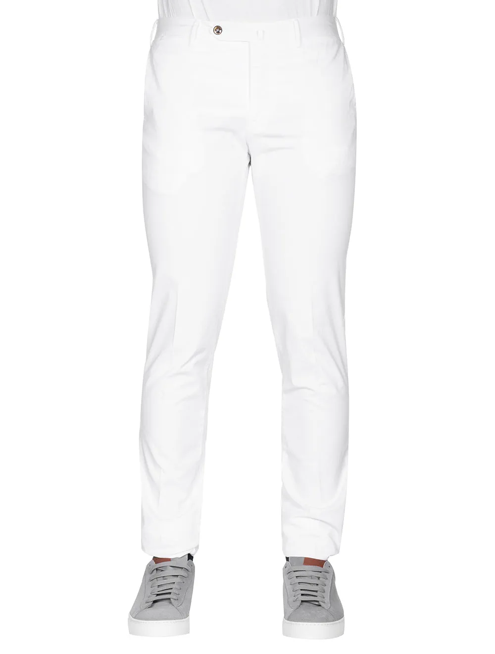 Light Stretch Gabardine Trouser White