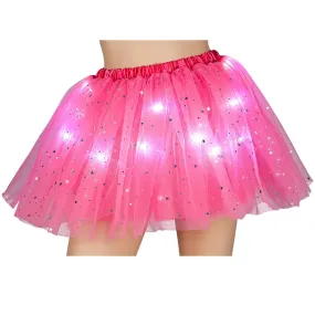 Light Up Sparkle Tutu LED Ballet Skirt Fancy Dress One Size