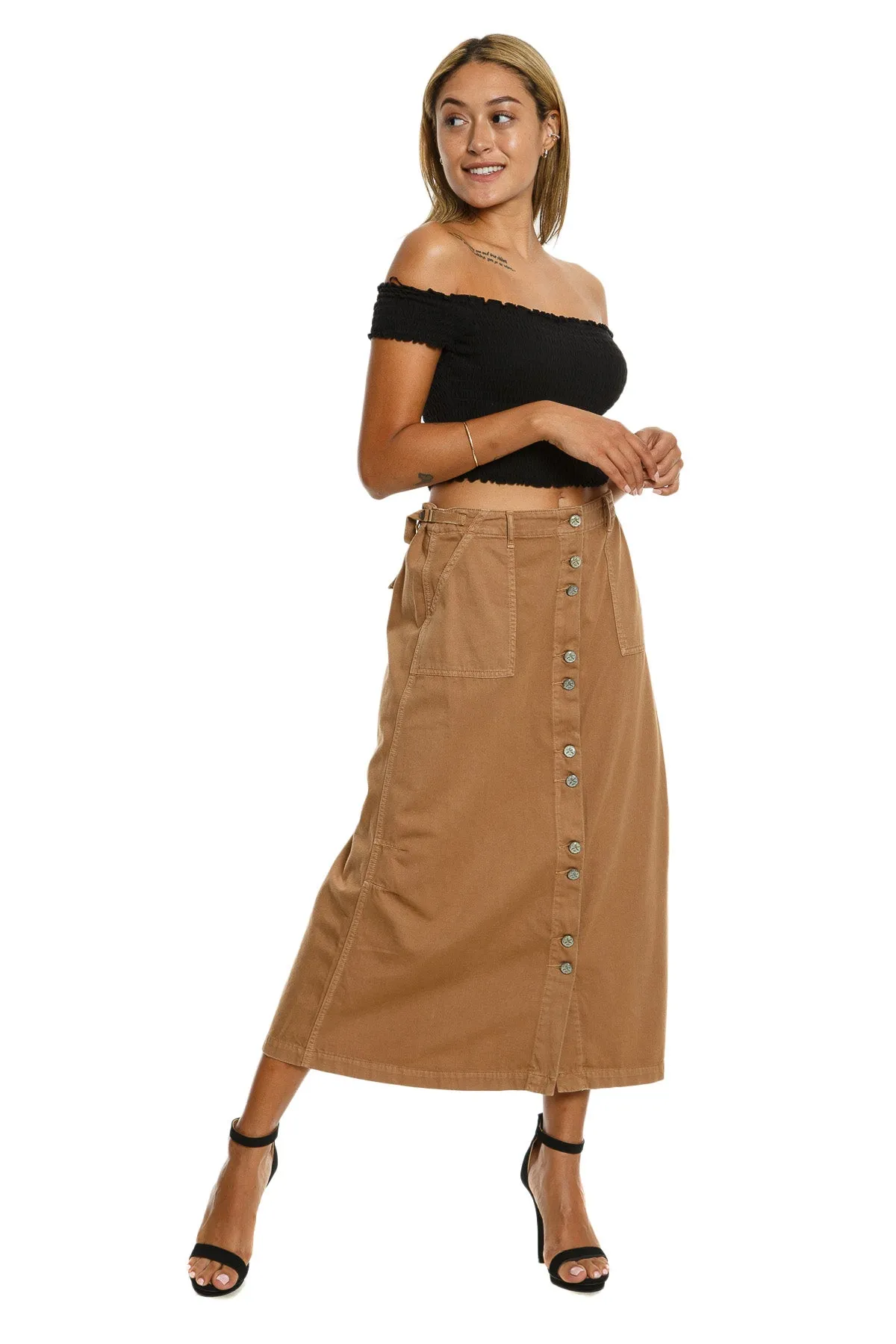 Long skirt in Camel