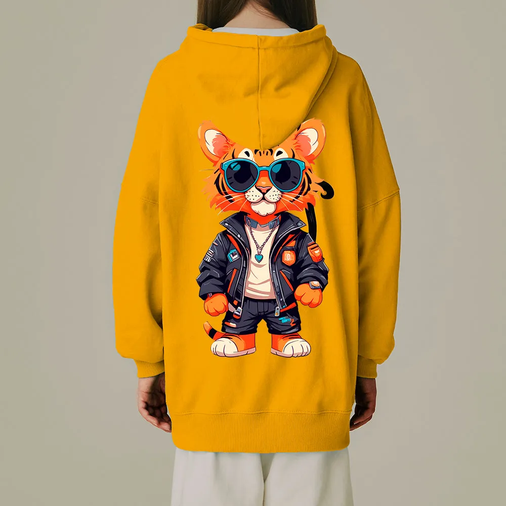 Made in Korea (for men and women) Hip Tiger Cotton 100% Kids Hoodie