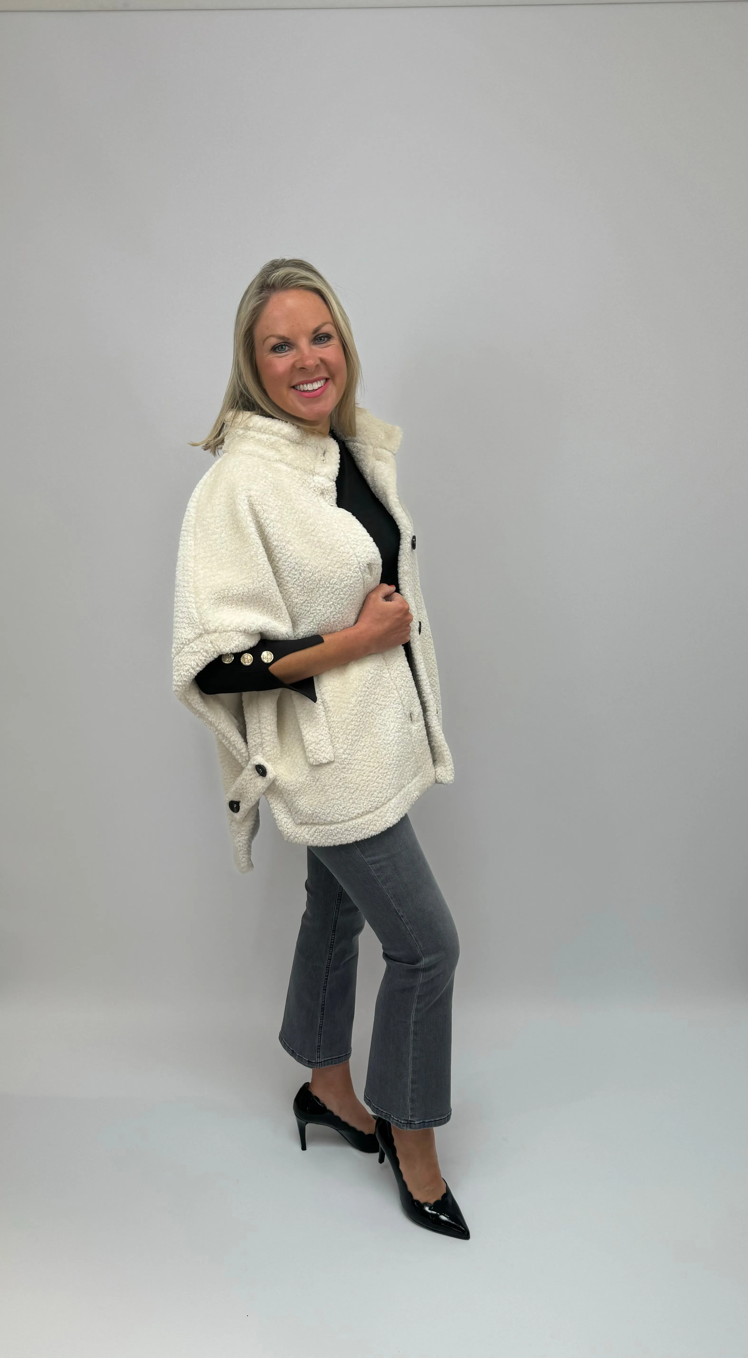 MARELLA Cream Poncho