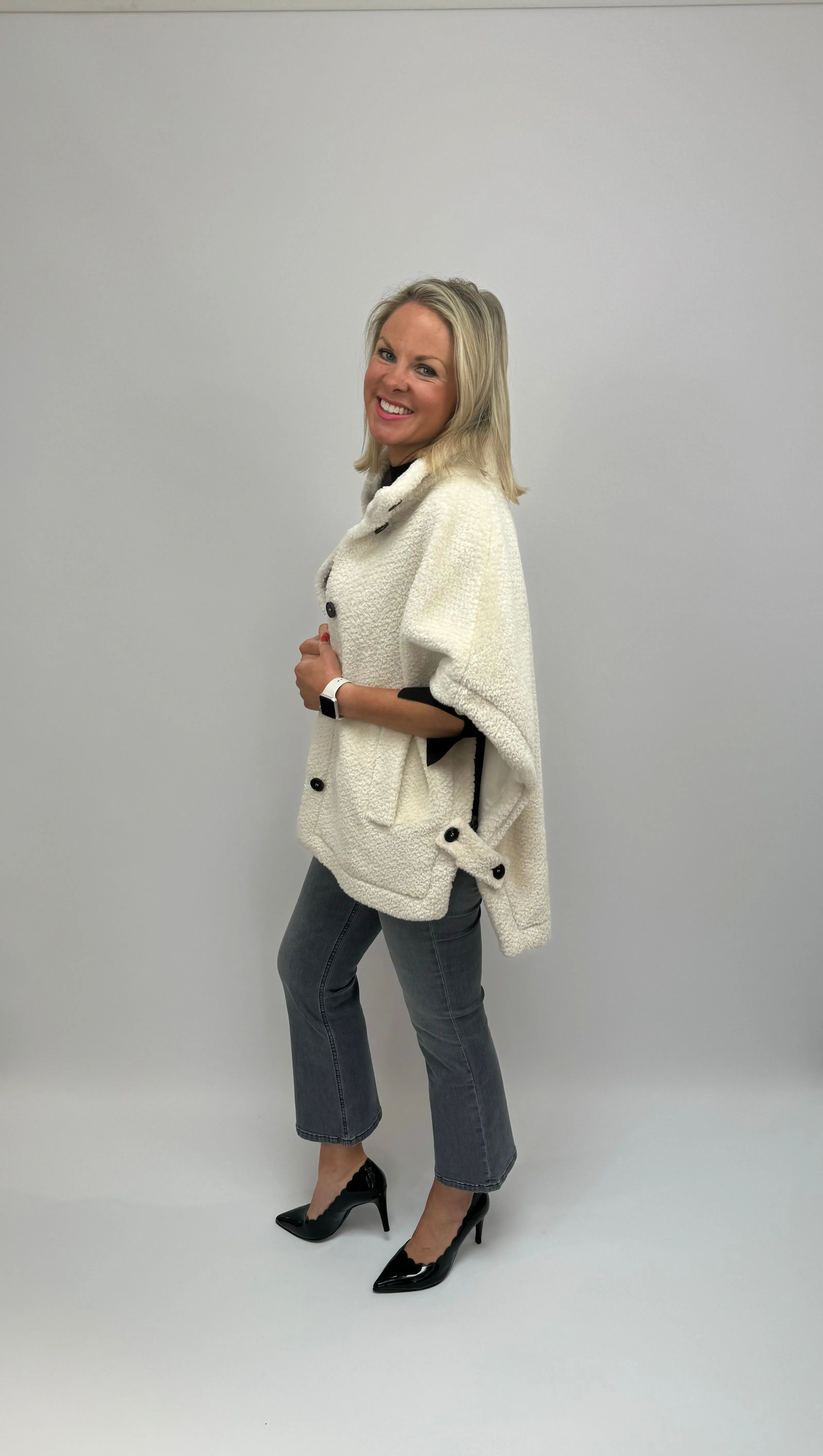 MARELLA Cream Poncho