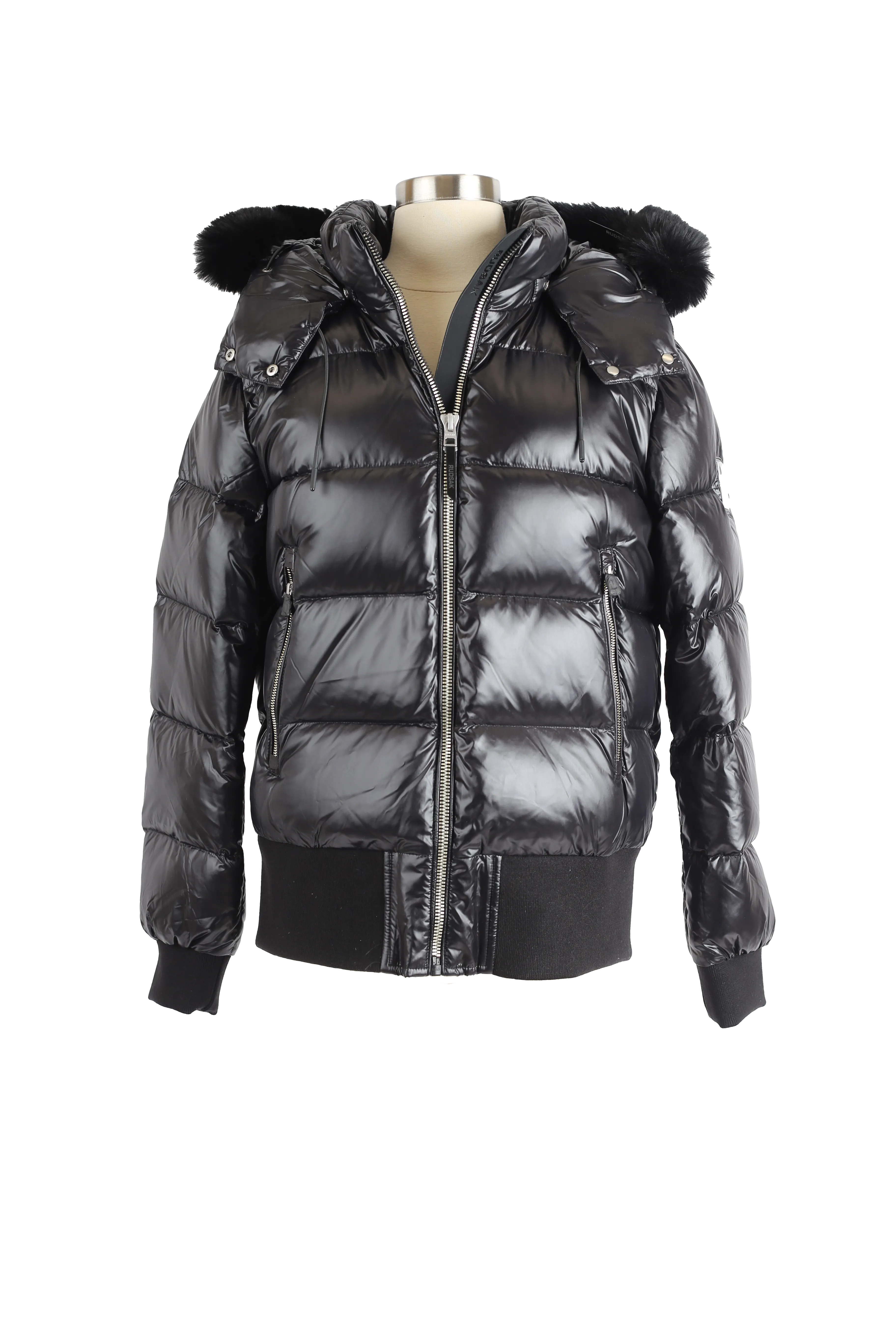 Maude S Down Bomber Jacket W/ Fur Hood