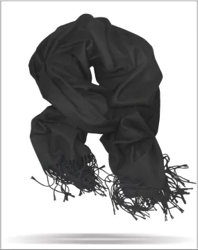 Men's Solid Scarf Black