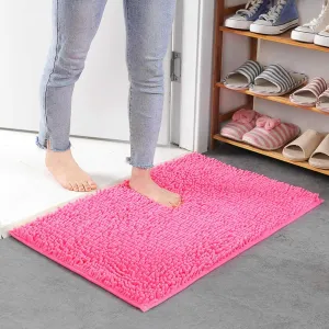 Microfiber anti Slip Bath Mat- Pink