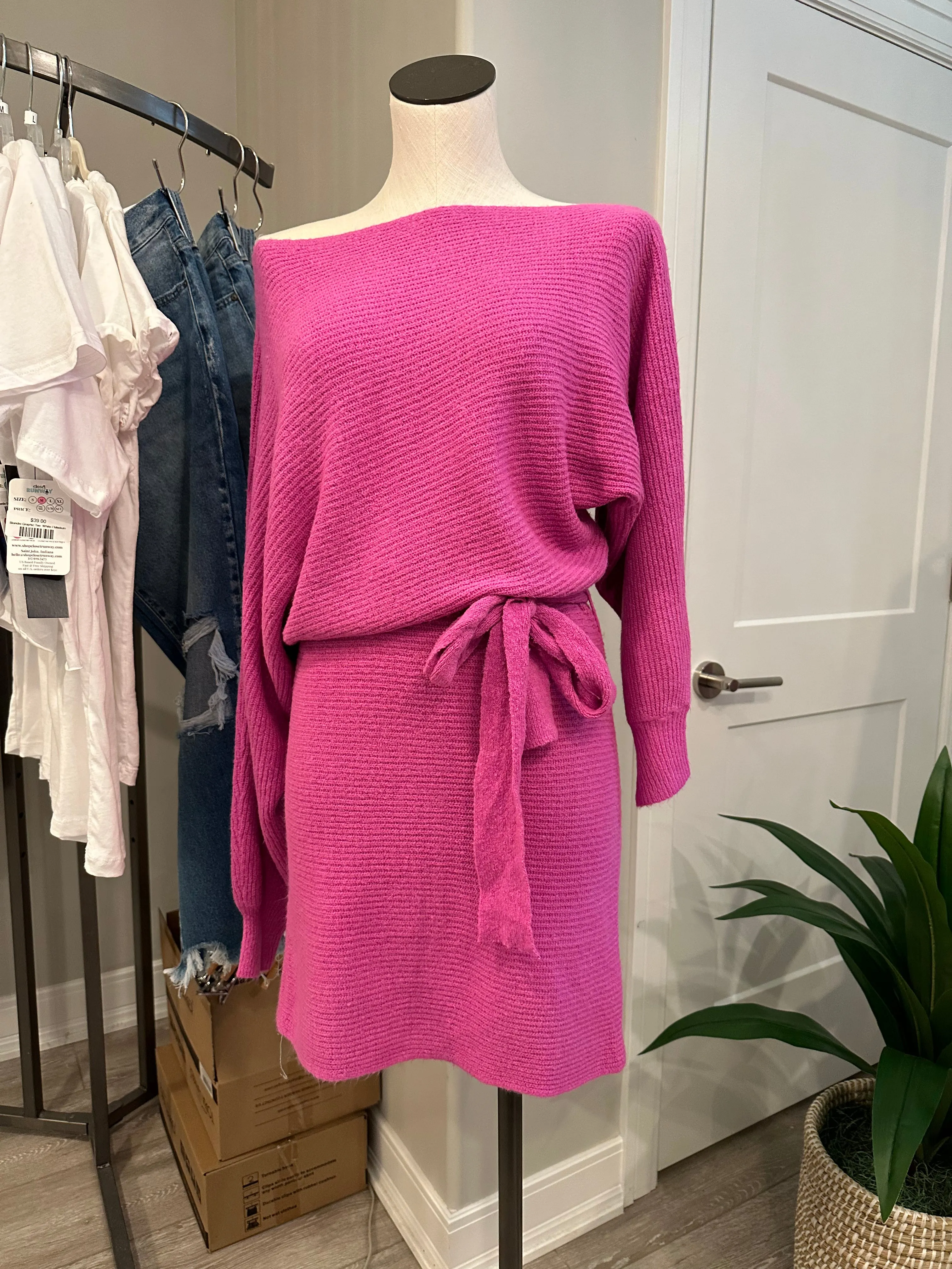 Miller Dolman Sweater Dress: Orchid