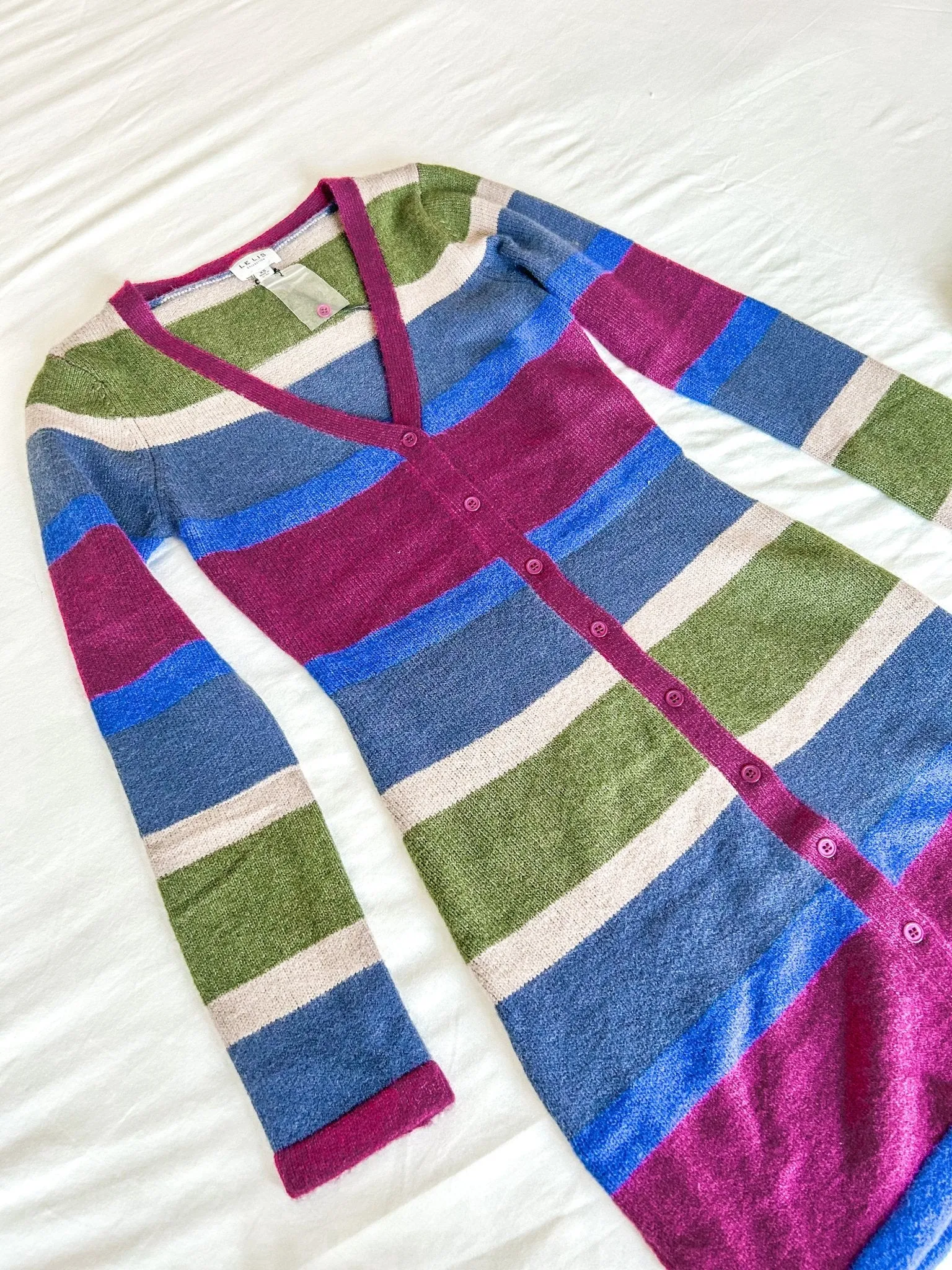 Multicolor Striped Sweater Dress