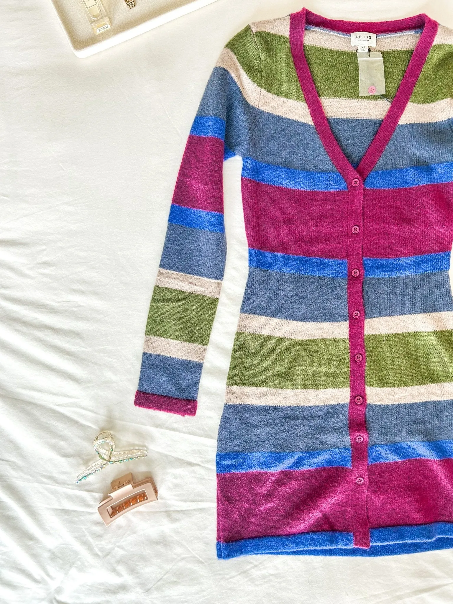 Multicolor Striped Sweater Dress